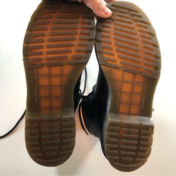 Dr Martens 1460 Vonda Floral Rose Black Leather Lace Up Boots Women’s US Size 7 - Picture 11 of 16